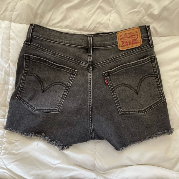 Levi’s High Rise Shorts in Scuffed Black - Picture 10 of 10